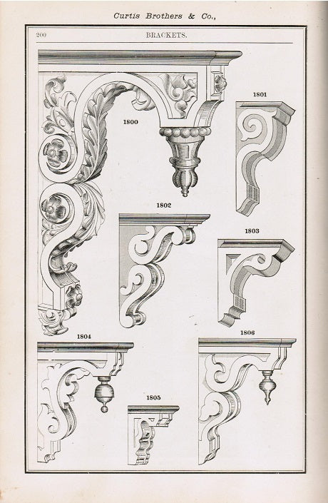 rare original and intact 19th century hardbound curtis brothers and company new universal wood trimwork book including "sash, doors, blinds, and mouldings"