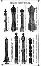 single 19th century ornamental black enameled cast iron freestanding salvaged chicago exterior new post with distinctive pyramidal-shaped finial