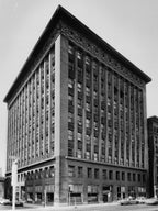 rare museum quality ornamental cast iron louis sullivan-designed guaranty or prudential building interior office door "letters" slot and matching chute with bower-barff finish