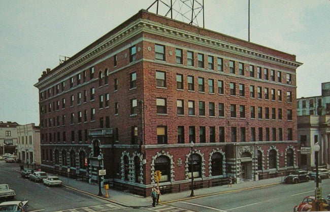 original early 20th century figural stamped zinc metal lion head exterior stoddard hotel building facade cornice fragment with traces of original white paint finish