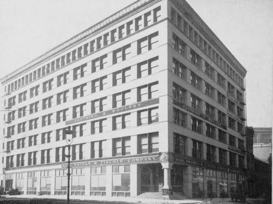 original museum-quality c. 1892 black enameled ornamented wrought iron exterior m.a. meyer commercial loft building fire escape open or perforated grate with unusual moorish design