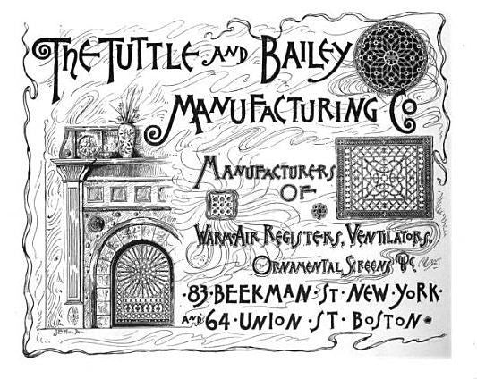 original turn of the century black enameled late victorian era ornamental cast iron tuttle louvered interior residential heat register or grate