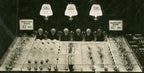 late 1920's original and largely intact oversized mazda brand shopfront hand-painted paper mache incandescent light bulb display
