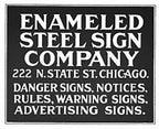 c. 1940's american industrial oversized die cut steel chicago furniture factory "sliding doors" danger or cautionary sign