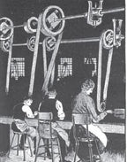 matching set of heavy duty antique american industrial refinished cast iron chicago factory machine shop line shaft pulley brackets