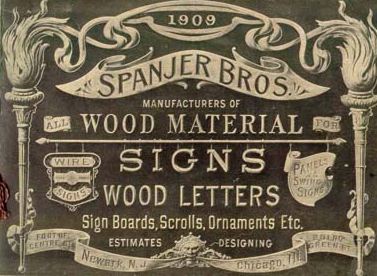 original vintage american made c. 1940's cast aluminum spanjer brothers brushed aluminum exterior facade letter sign