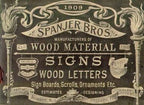 original vintage american made c. 1940's cast aluminum spanjer brothers brushed aluminum exterior facade letter sign