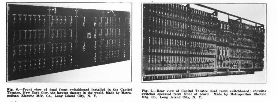 very rare oversized early 20th century new york city subway sub-station open style or "front" switchboard with faux marbleized solid slate insulator back panel