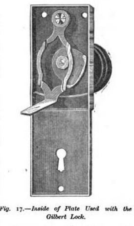 late 19th century american antique victorian era unique patented interior residential lever doorknob with matching backplate