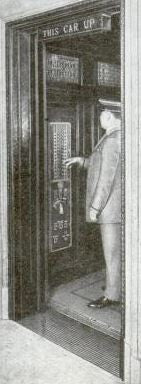 completely intact and all original early 20th century lightly polished ornamental cast bronze hotel la salle  (demolished) wall-mount push button elevator car up/down call box
