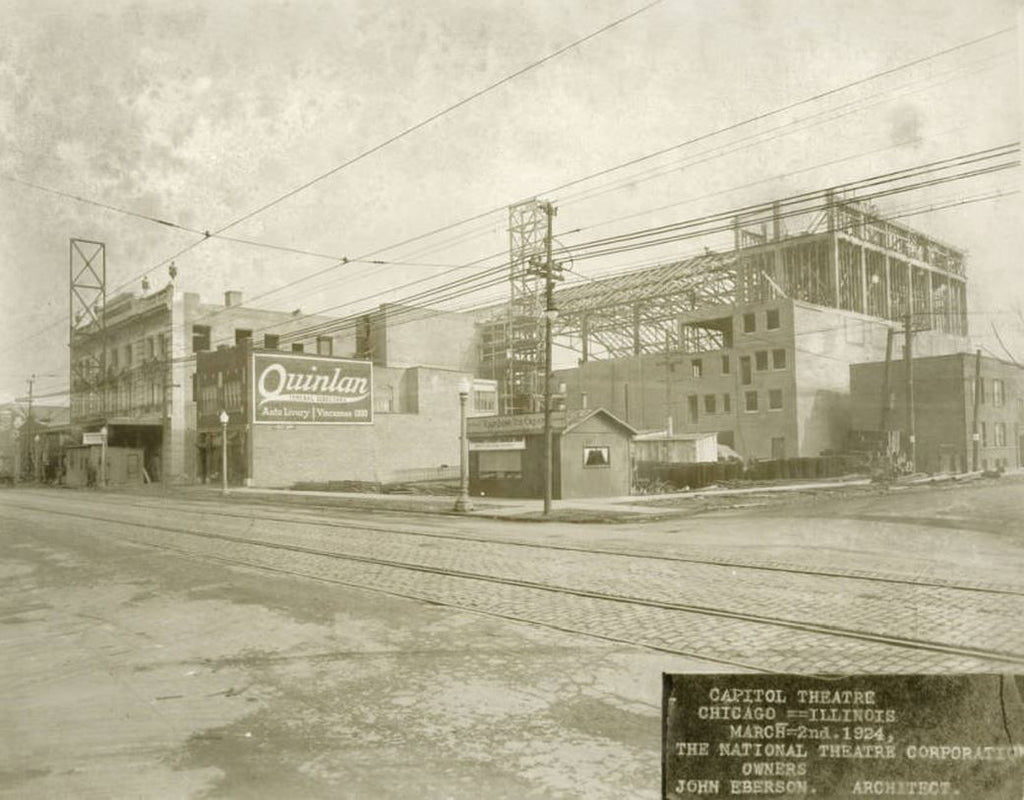 original 1929 spanish revival style ornamental wrought iron capitol theater building entrance door push bar