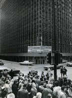 original c. 1894 ornamental cast iron chicago stock exchange building interior newel post bottom finial cap with centrally located ball surrounded by leafage