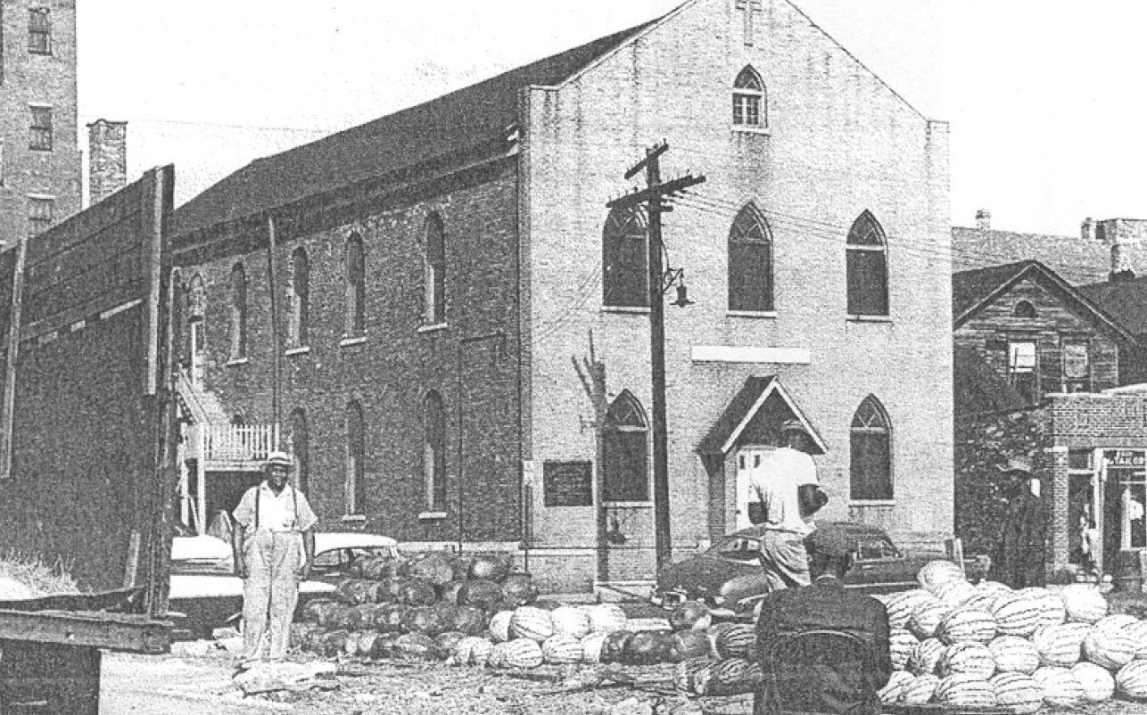 historically important gethsemane missionary baptist exterior building bedford limestone cornerstone or plaque