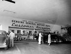 original and unrestored  c. 1950's general motors automobile dealership reinforced cast aluminum diminutive letter sign