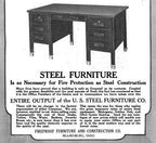 refinished early 20th century american industrial compartmentalized freestanding heavy gauge steel cabinet with four-legged quartered oak wood base