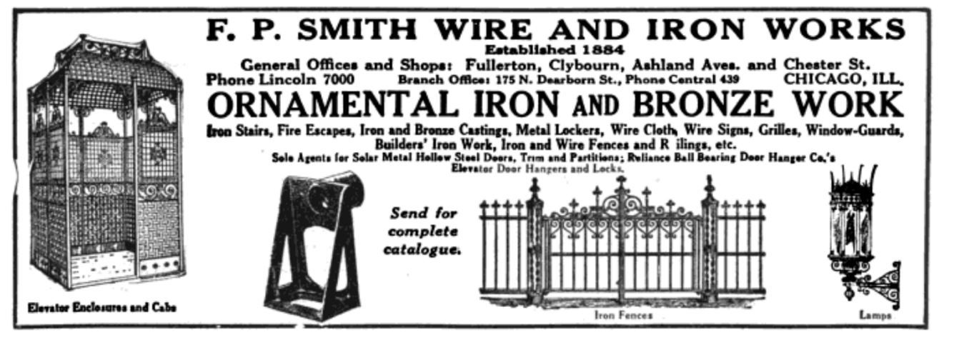 group of original salvaged chicago late 19th century ornamental cast iron victorian-era widow's walk or roofline cresting