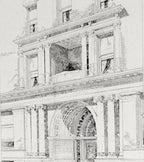 john m. van osdel ii-designed ornamental cast iron interior ywca building monogrammed elevator plaque