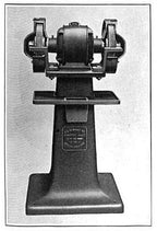 early 20th century vintage american industrial heavy duty cast iron foundry grinding machine tapered pedestal base