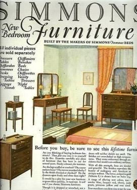 original and complete intact american machine age vintage industrial "simmons" pressed and folded new york city hotel room "fireproof" lowboy dresser
