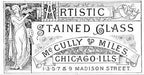 single all original 1880s antique american salvaged chicago brightly colored mcculley and miles stained glass transom window