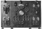 museum quality original and completely intact type d "generator 1" beveled and etched glass encased sangamo watthour meter from commercial building switchboard