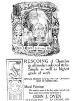 rare early 20th american polychromatic watercolor rendering depicting the interior dining room for the historic col. e.p. farr house executed by odin j. oyen