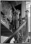 finely executed late 19th century guaranty or prudential building ornamental copper-plated cast iron interior louis sullivan designed baluster