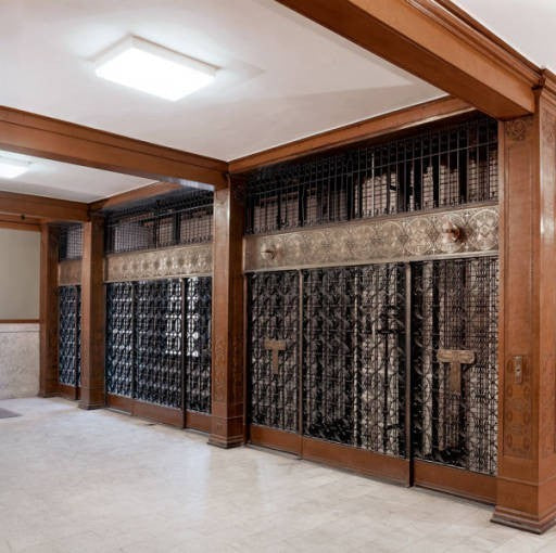 matching 19th century ornamental cast iron chicago stock exchange interior oversized window handles or pulls with original bower-barff finish