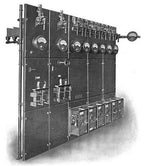 museum quality original and completely intact type d "generator 1" beveled and etched glass encased sangamo watthour meter from commercial building switchboard