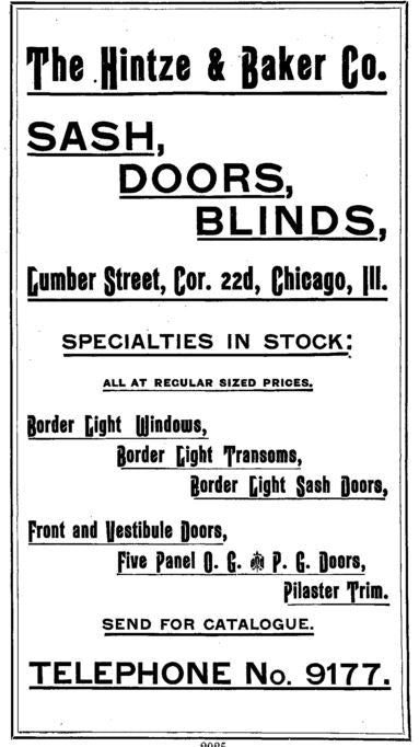 seldom found and largely intact pre-fire chicago clapboard commercial building oversized semicircular window hood or header with centrally located "bullseye"