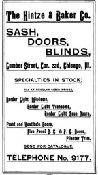 seldom found and largely intact pre-fire chicago clapboard commercial building oversized semicircular window hood or header with centrally located "bullseye"