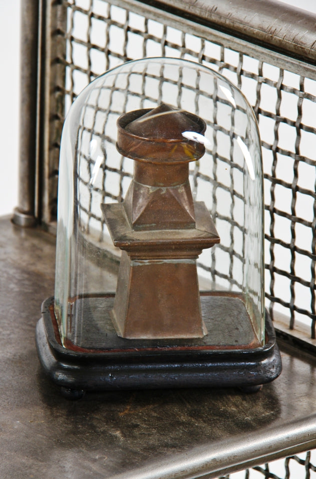 very unique and rare all original and intact diminutive soldered joint copper commercial building ventilating cupola salesman sample with nicely aged patina