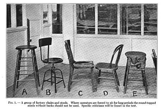 "ot-steel" american industrial angled and riveted joint heavy gauge steel single machinist stool with flared legs
