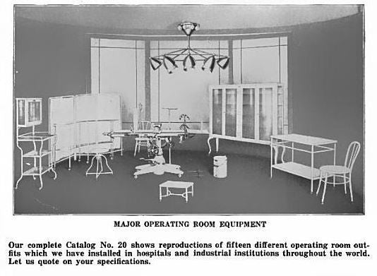 repurposed c. 1920's antique american medical stationary hospital operating room instrument and dressing shelving unit with newly added old growth wood boards