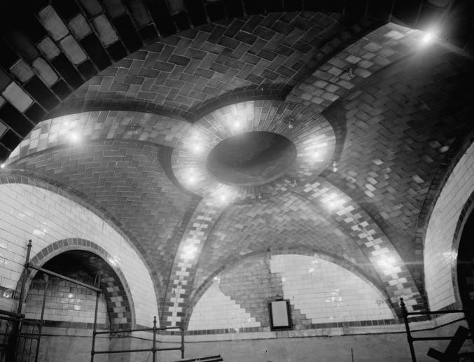 original c. 1910-20 original american industrial underground new york city subway station incandescent ceiling mount bronze fixture