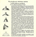 original early 1930's american industrial chicago central manufacturing district westinghouse factory or plant outdoor green porcelain enameled light fixture with shallow bowl shade