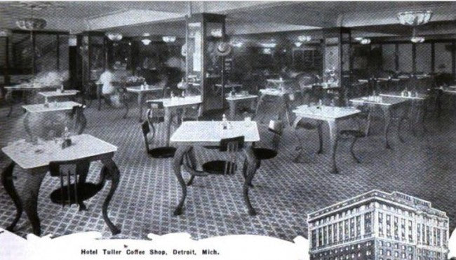 original early 20th century fort dearborn hotel coffee shop ornamental cast iron stationary swing-out seat table with newly added oak tabletop