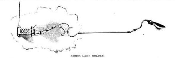 exceptionally rare early 20th century american patented faries "no. 20" adjustable bracket lamp with original oxidized copper finish and rolled rim parabolic shade