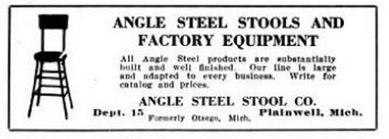 adjustable american industrial salvaged chicago riveted joint angled steel chicago factory stool or chair with original solid maple wood seat