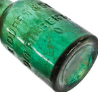 mid-nineteenth century privy dug emerald green porter style smooth base bottle manufactured for edward duffy & sons in philadelphia, pa.