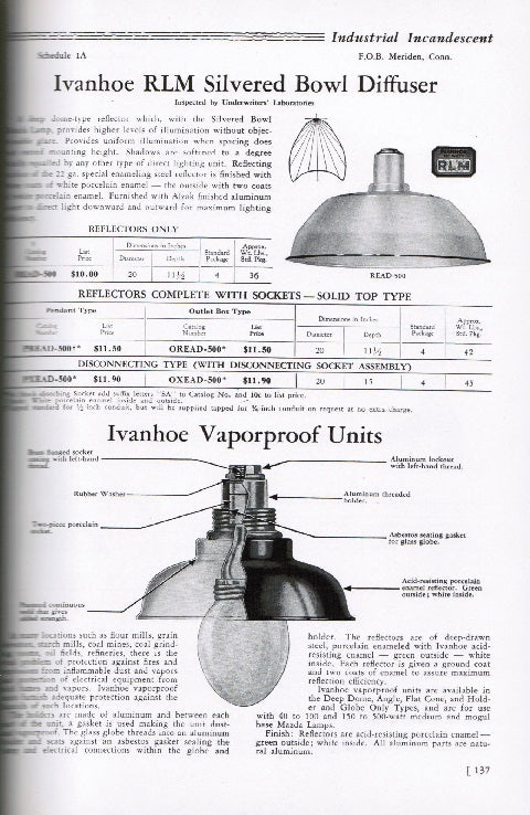 c. 1940's original hardbound general electric supply corporation "lighting: industrial, commercial, and floodlighting" profusely illustrated catalog "82-l"