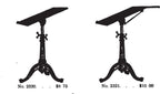 fully adjustable late 19th or early 20th century original three-legged cabriole style cast iron drafting room stationary drawing table with original downsized pine wood top