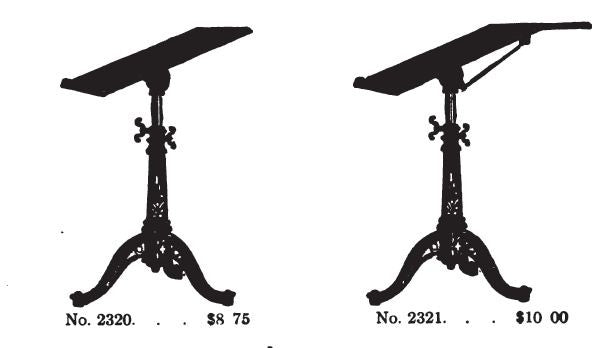original early 20th century antique american architectural dietzgen stationary three-legged drafting table base with uniform brushed metal finish