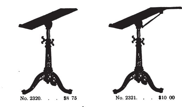 original early 20th century american industrial fully adjustable factory office drawing board with three-legged cast iron cabriole style base