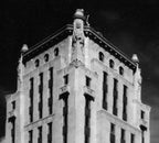 all original and intact c. 1933 stunning art deco "jazz age" interior chrome-plated cast bronze elevator cincinnati times-star building elevator up/down directional indicator