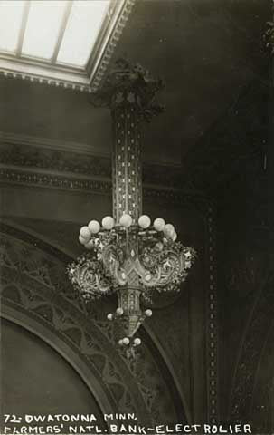 rare all original c. 1906 framed gelatin-silver photographic print of louis sullivan-designed interior ornamental terra cotta from the national farmers owatonna bank