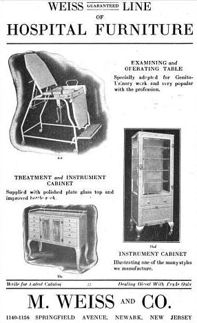 original c. 1920 american antique medical freestanding stationary brushed cold-rolled steel hospital operating room instrument cabinet