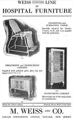 original c. 1920 american antique medical freestanding stationary brushed cold-rolled steel hospital operating room instrument cabinet