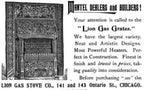 rare all original and fully functional 19th century salvaged chicago interior residential fireplace "lion gas grate"