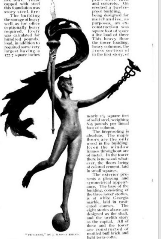 museum-quality gargantuan turn of the century riveted joint montgomery ward & company building observatory wrought bronze weathervane head fragment